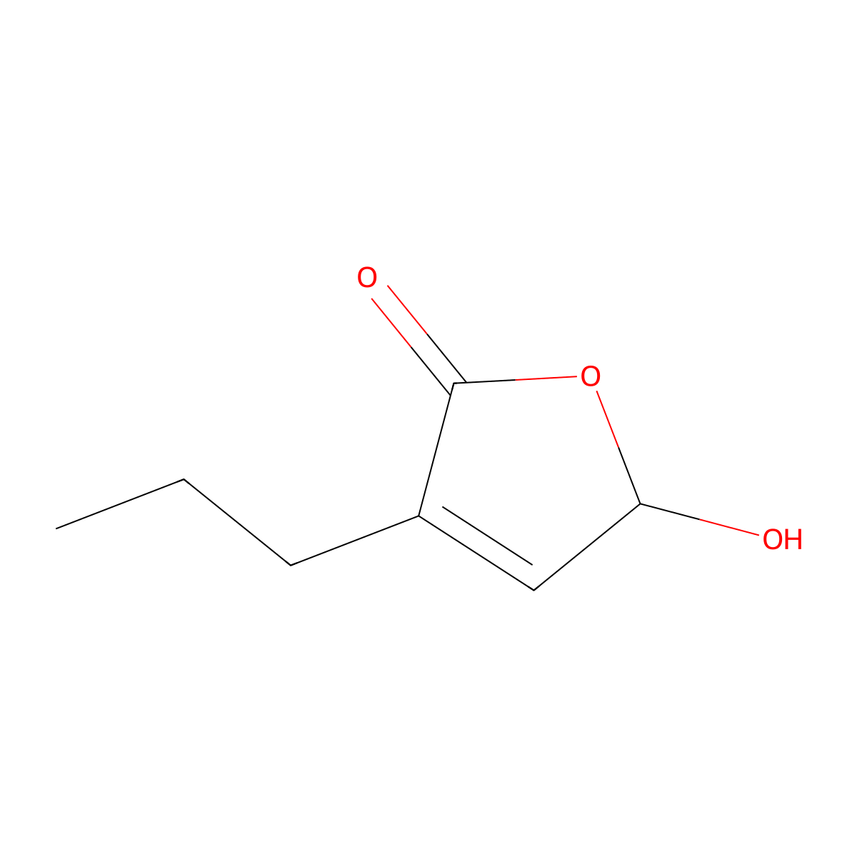 5-Hydroxy-3-propyl-2,5-dihydrofuran-2-one molecular structure, CAS 2059971-85-4