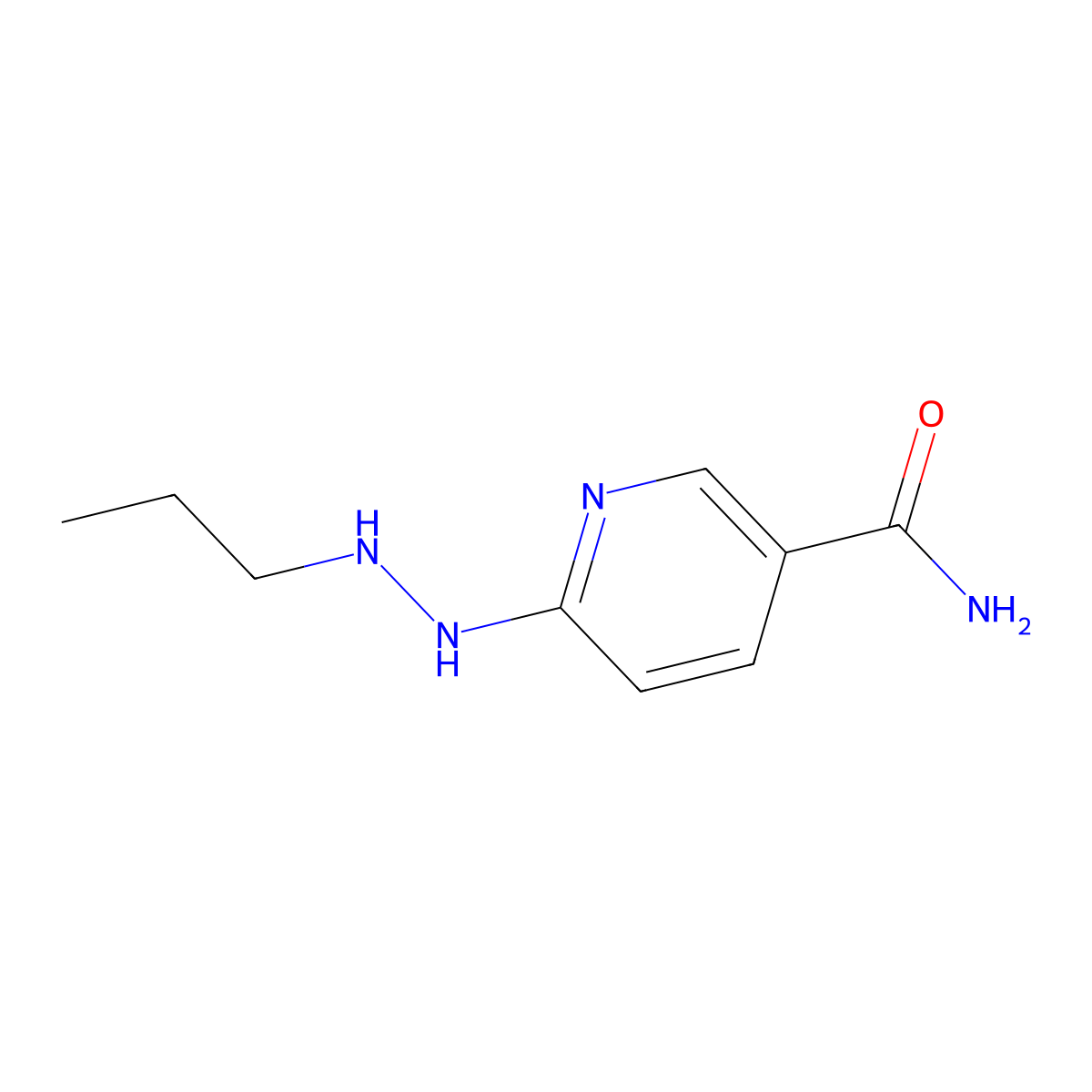 6-(2-Propylhydrazin-1-yl)pyridine-3-carboxamide molecular structure, CAS 2059971-91-2
