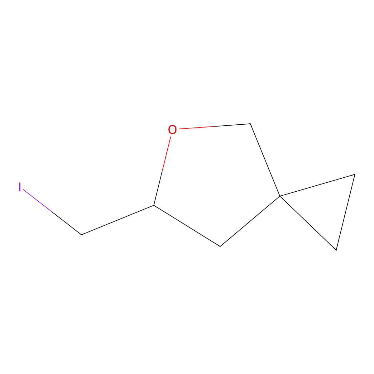 6-(Iodomethyl)-5-oxaspiro[2.4]heptane molecular structure, CAS 2059971-93-4