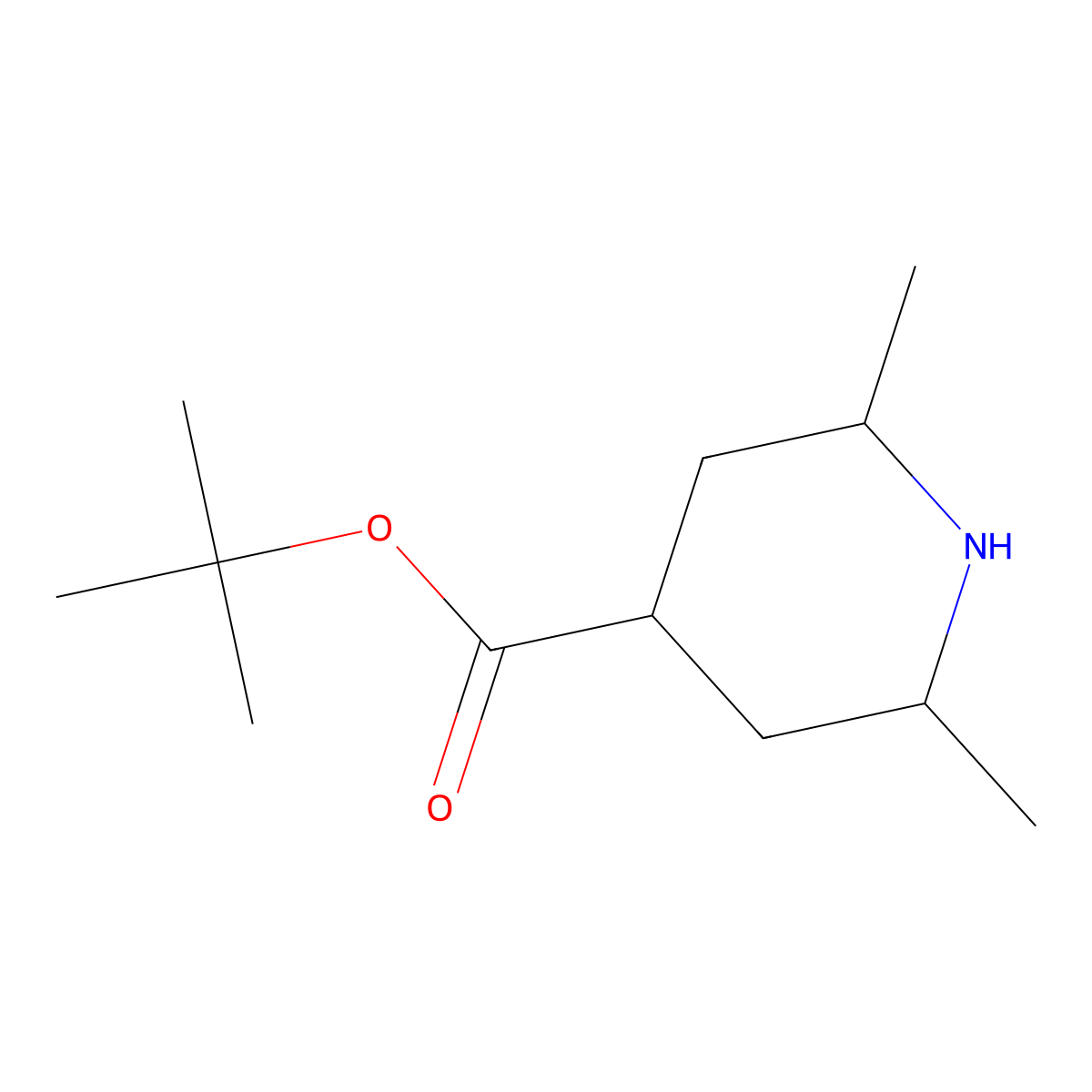 tert-Butyl 2,6-dimethylpiperidine-4-carboxylate molecular structure, CAS 2059972-00-6
