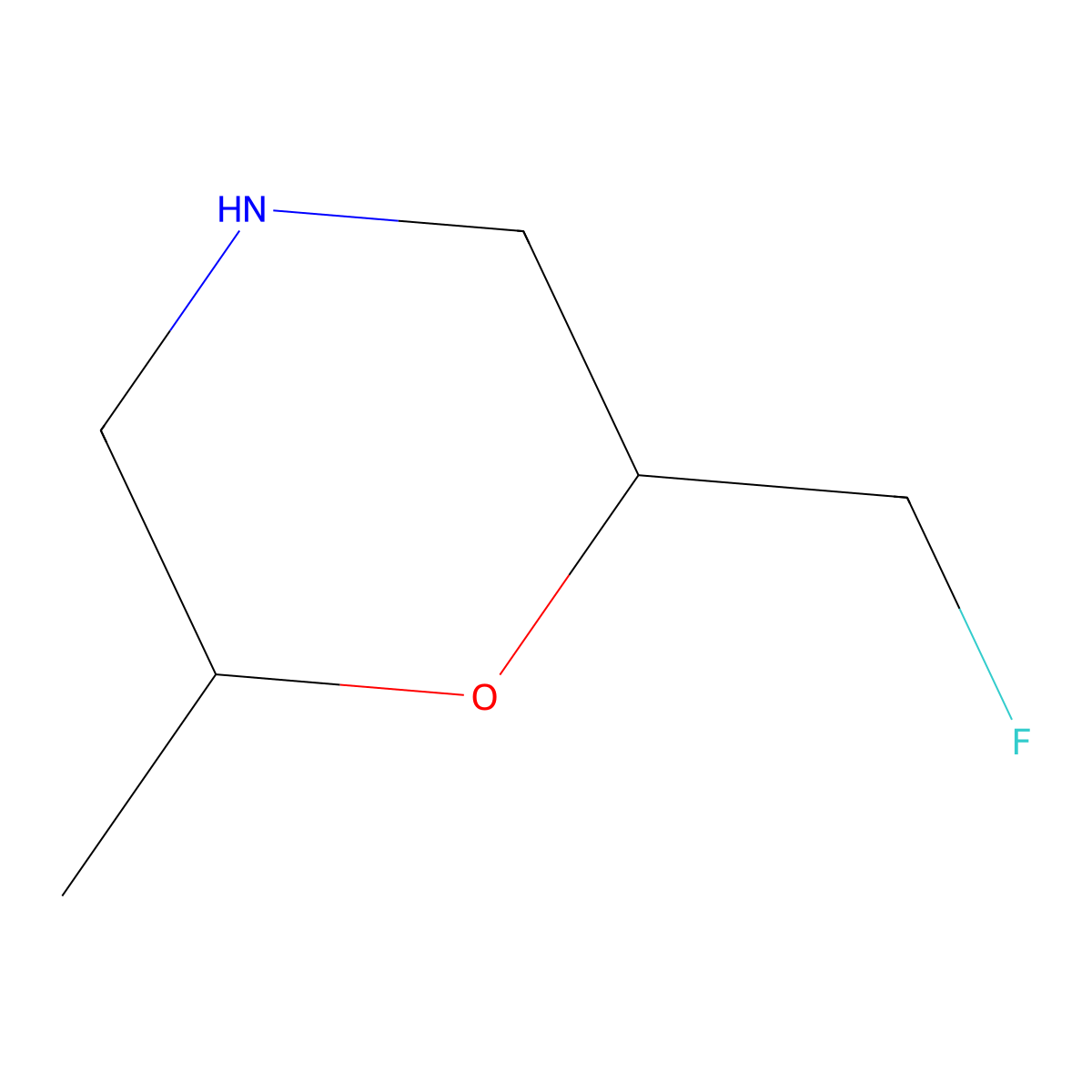 2-(Fluoromethyl)-6-methylmorpholine molecular structure, CAS 2059972-22-2