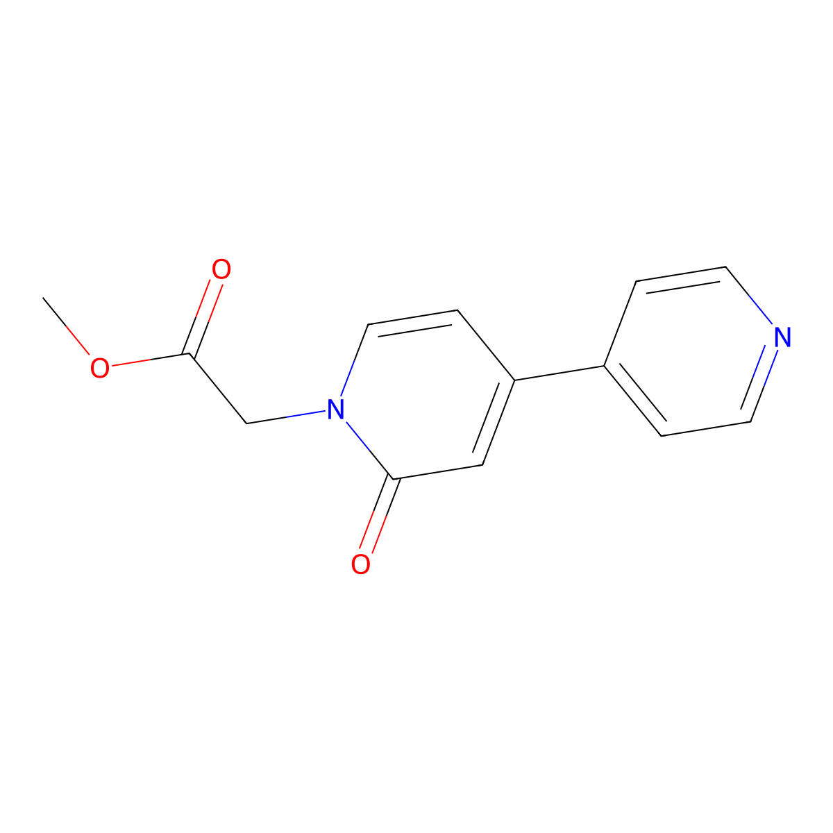 Methyl 2-[2-oxo-4-(pyridin-4-yl)-1,2-dihydropyridin-1-yl]acetate molecular structure, CAS 2059972-25-5