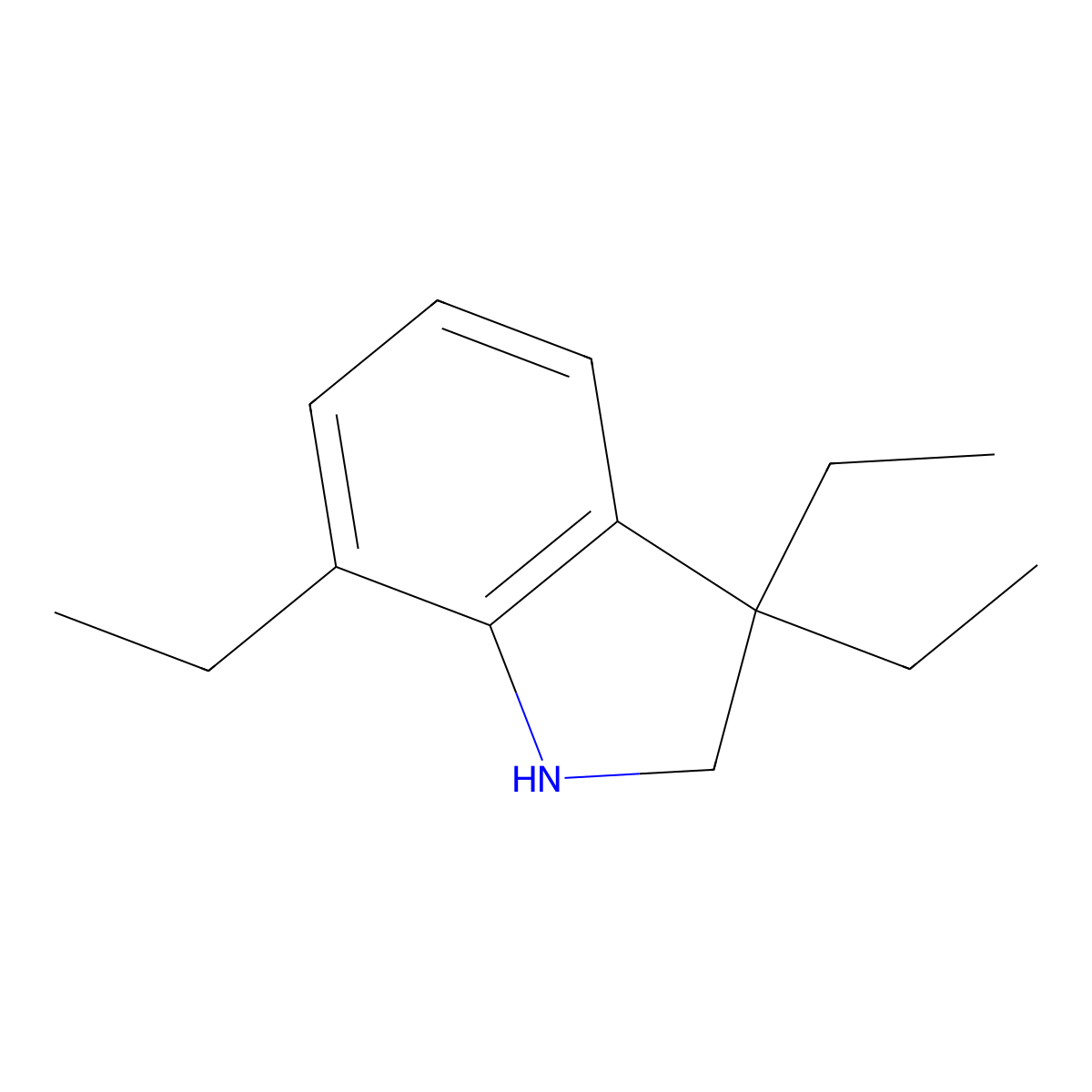 3,3,7-Triethyl-2,3-dihydro-1H-indole molecular structure, CAS 2059972-28-8