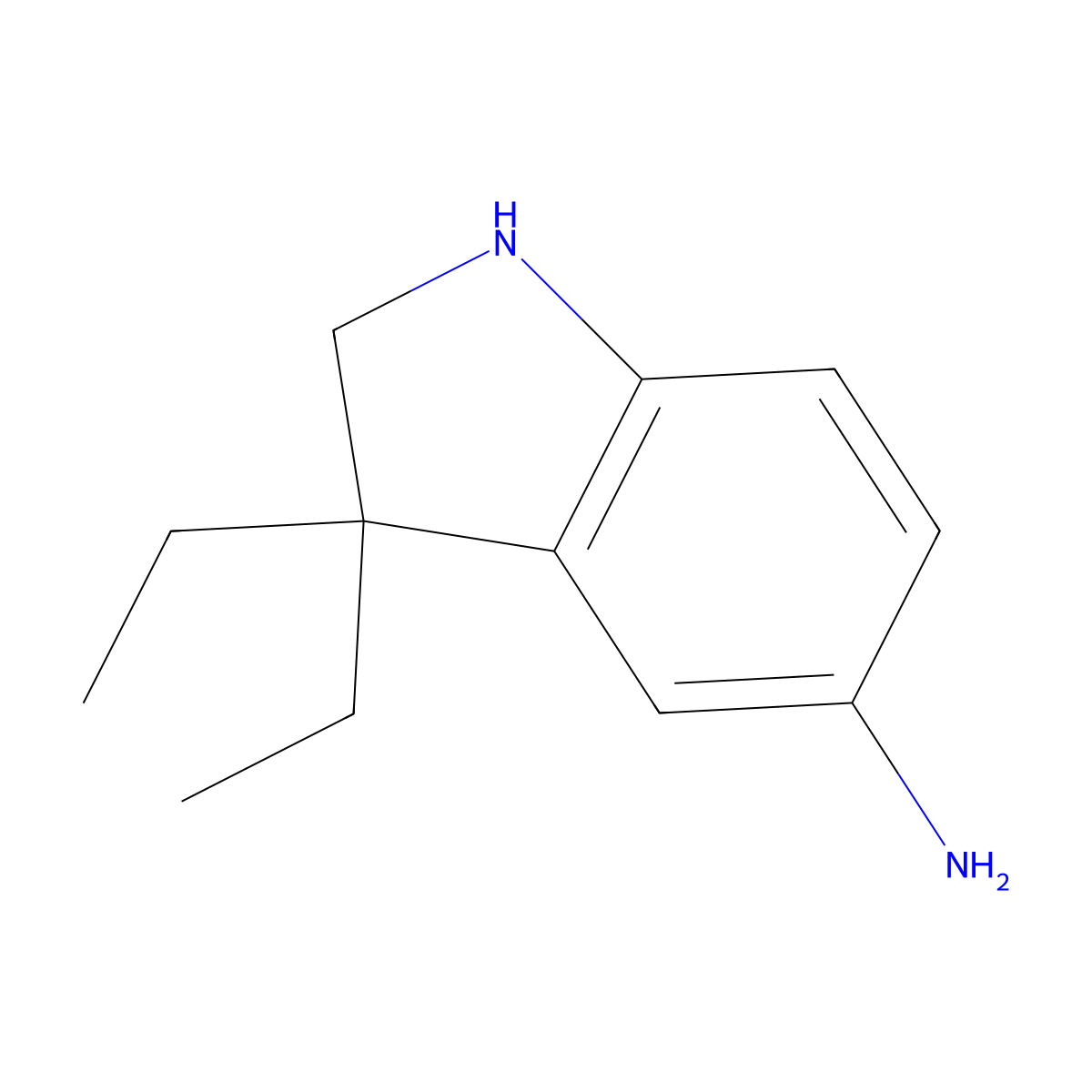 3,3-Diethyl-2,3-dihydro-1H-indol-5-amine molecular structure, CAS 2059974-29-5
