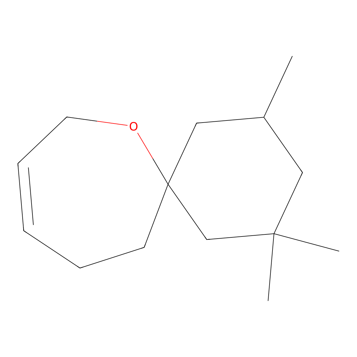 2,2,4-Trimethyl-7-oxaspiro[5.6]dodec-9-ene molecular structure, CAS 2059974-38-6