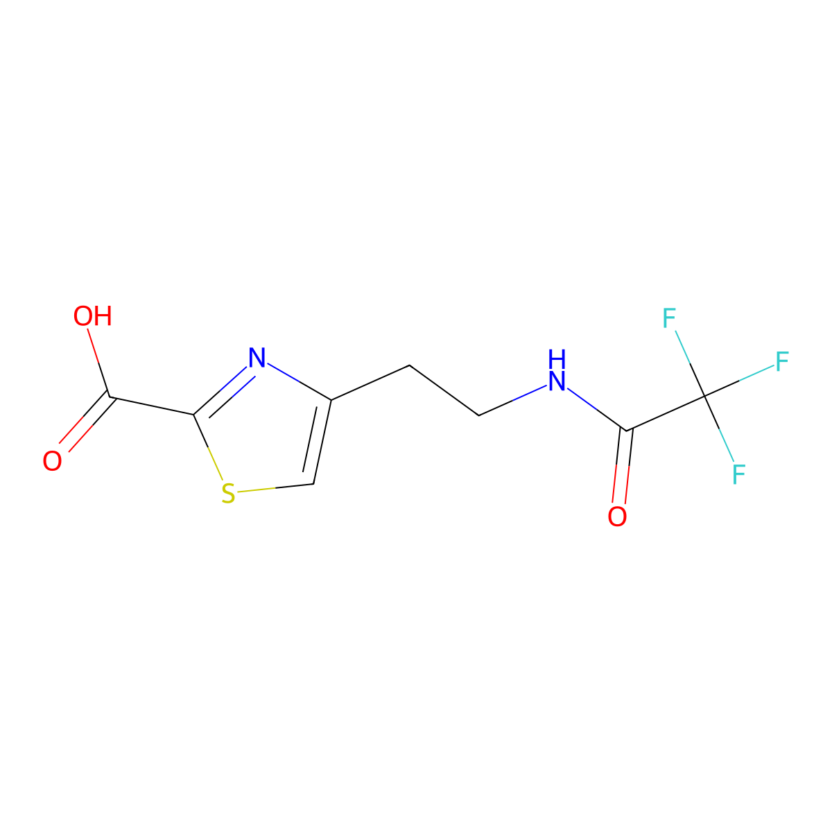 4-[2-(Trifluoroacetamido)ethyl]-1,3-thiazole-2-carboxylic acid molecular structure, CAS 2059974-41-1