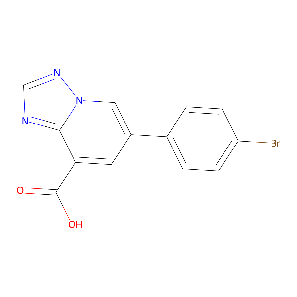 6-(4-Bromophenyl)-[1,2,4]triazolo[1,5-a]pyridine-8-carboxylic acid molecular structure, CAS 2059974-43-3