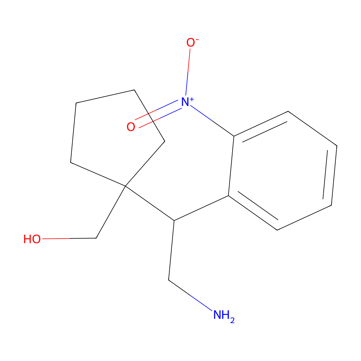 {1-[2-Amino-1-(2-nitrophenyl)ethyl]cyclopentyl}methanol molecular structure, CAS 2059974-46-6