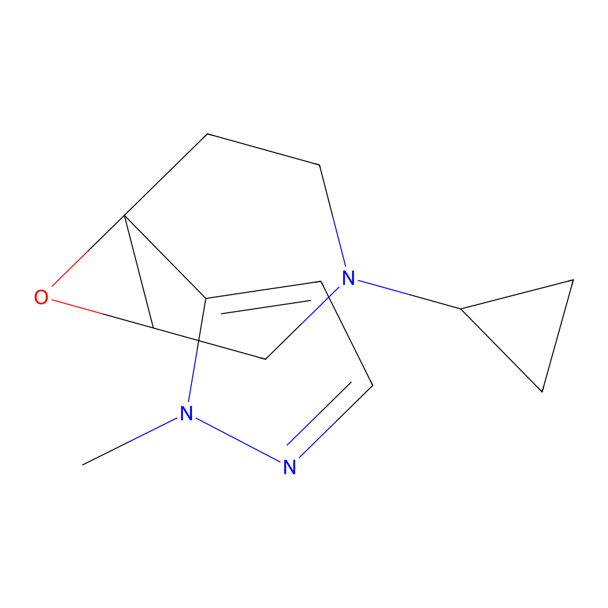 3-Cyclopropyl-6-(1-methyl-1H-pyrazol-5-yl)-7-oxa-3-azabicyclo[4.1.0]heptane molecular structure, CAS 2059974-53-5