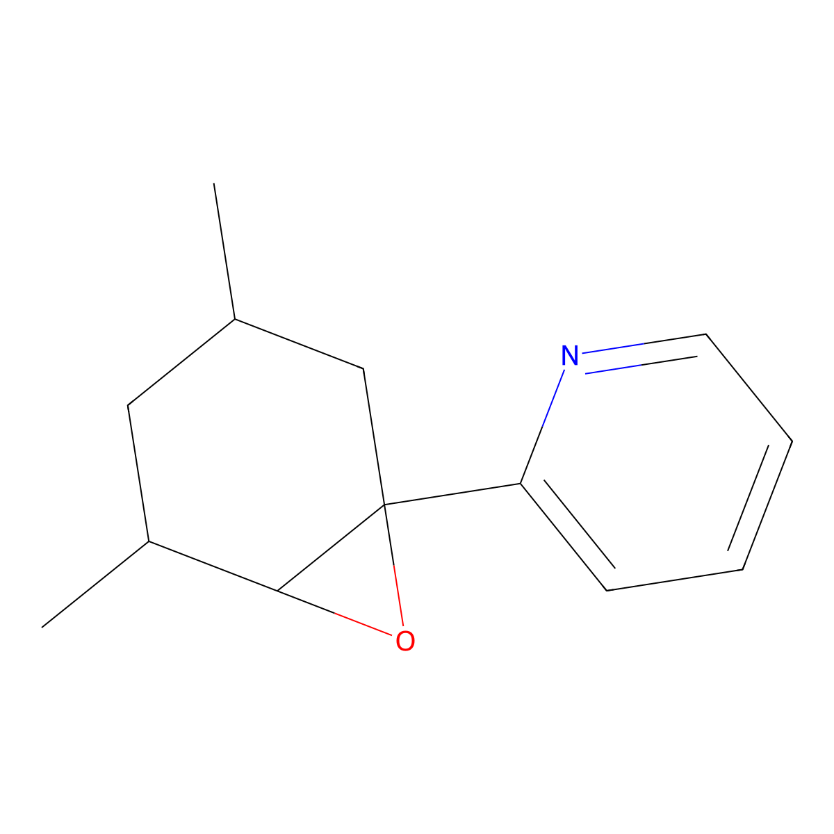 2-{3,5-Dimethyl-7-oxabicyclo[4.1.0]heptan-1-yl}pyridine molecular structure, CAS 2059974-59-1