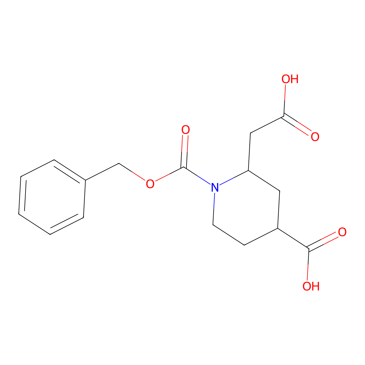1-[(Benzyloxy)carbonyl]-2-(carboxymethyl)piperidine-4-carboxylic acid molecular structure, CAS 2059974-65-9