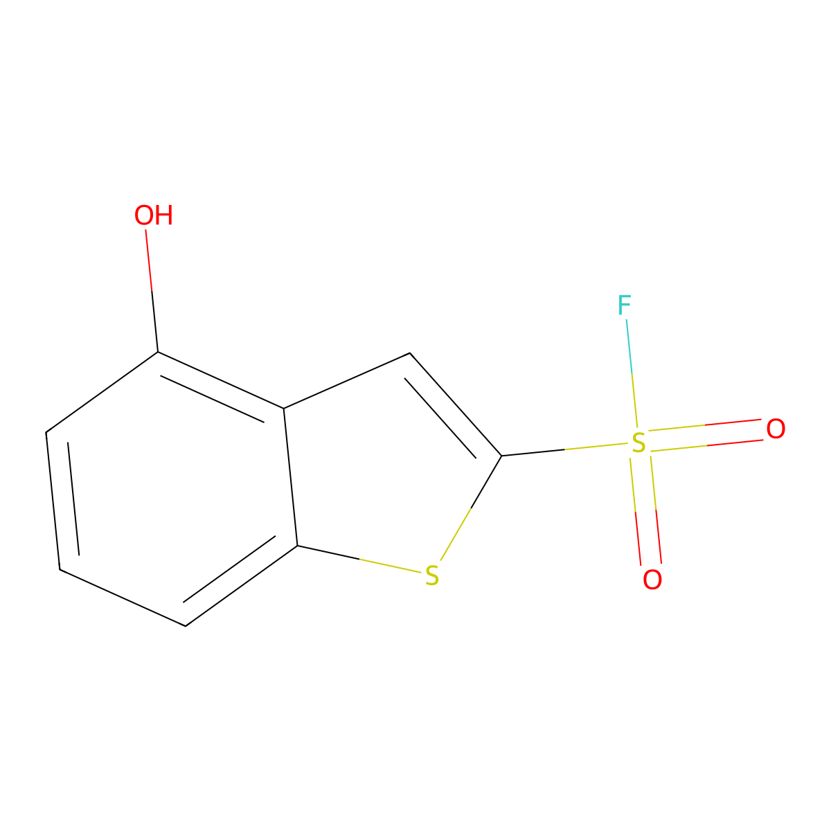 4-Hydroxy-1-benzothiophene-2-sulfonyl fluoride molecular structure, CAS 2059974-69-3