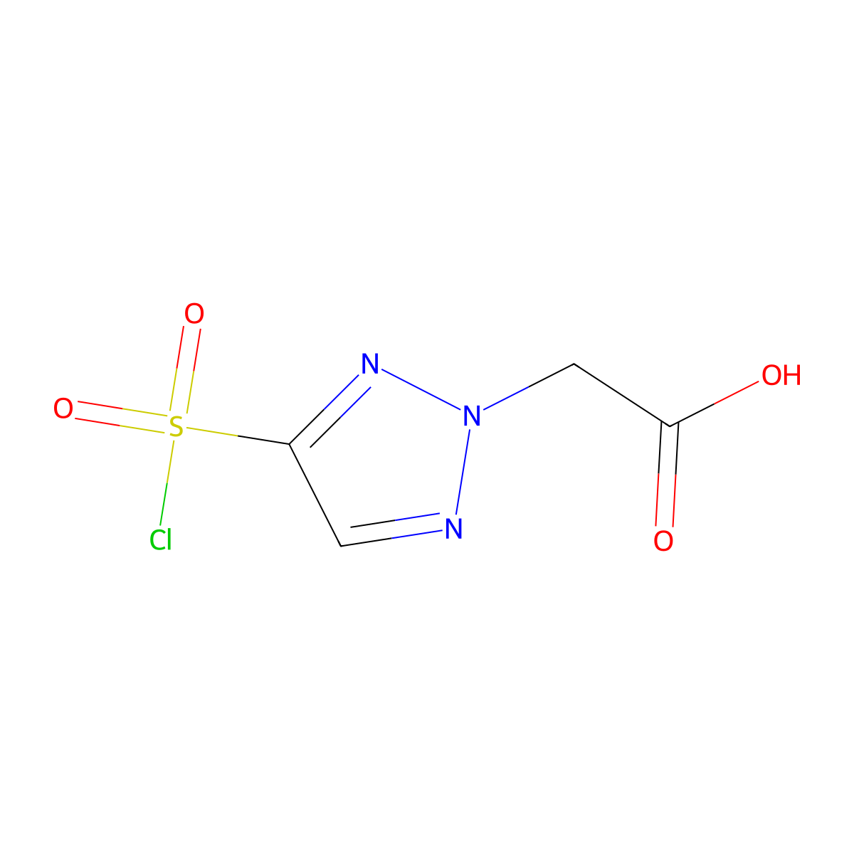 2-[4-(Chlorosulfonyl)-2H-1,2,3-triazol-2-yl]acetic acid molecular structure, CAS 2059974-70-6