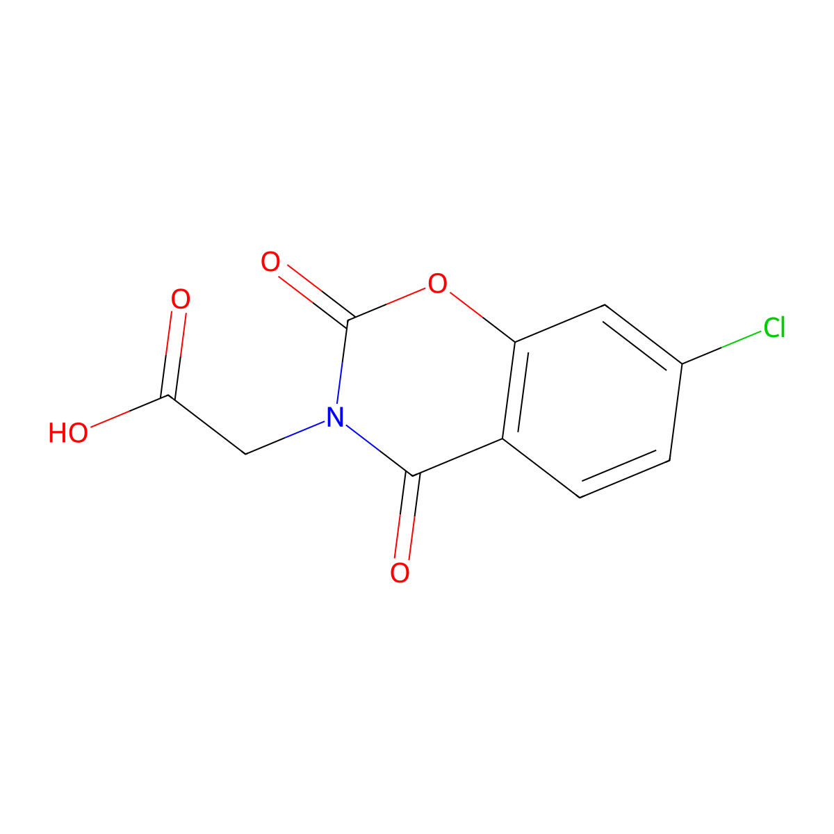 2-(7-Chloro-2,4-dioxo-3,4-dihydro-2H-1,3-benzoxazin-3-yl)acetic acid molecular structure, CAS 2059974-74-0