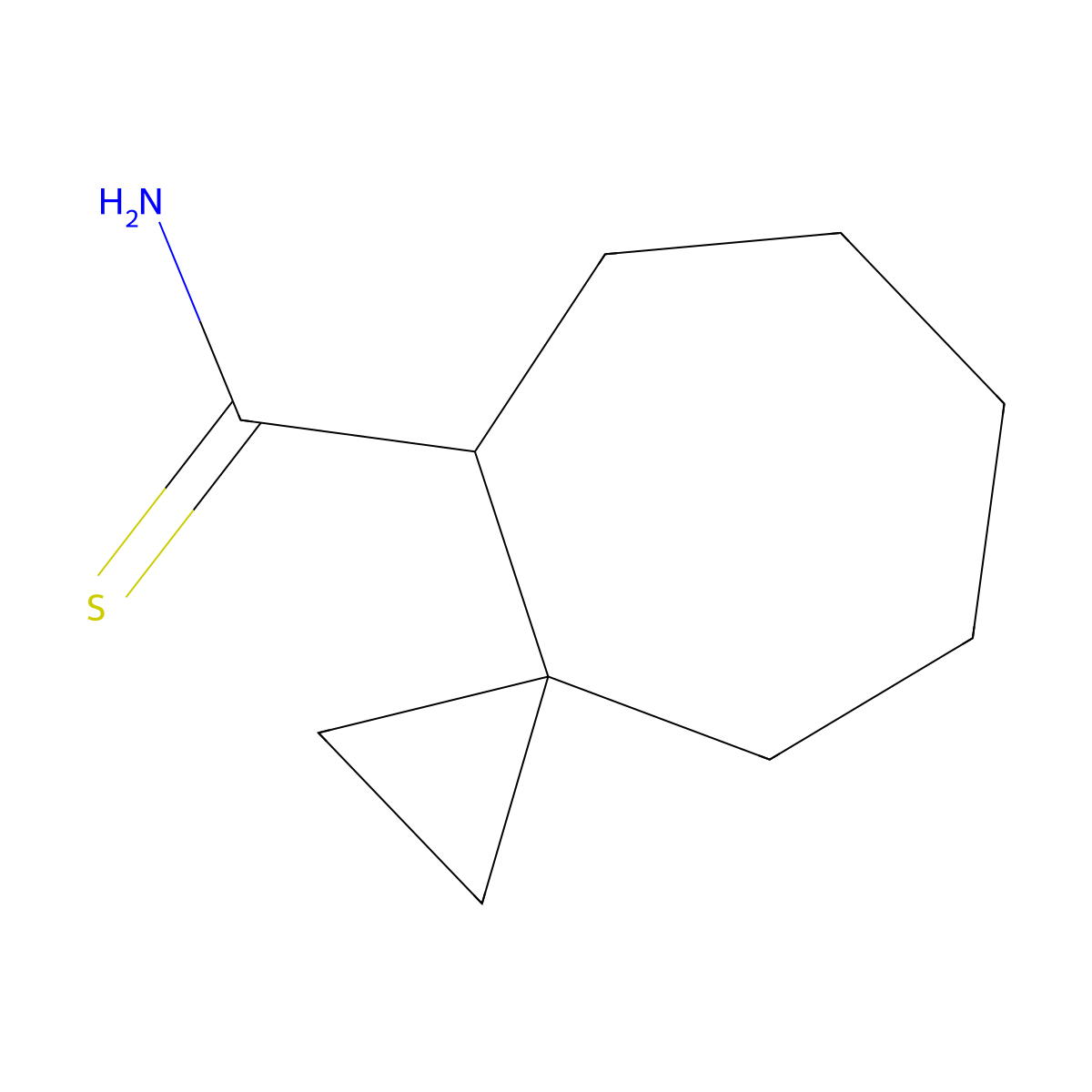 Spiro[2.6]nonane-4-carbothioamide molecular structure, CAS 2059974-81-9