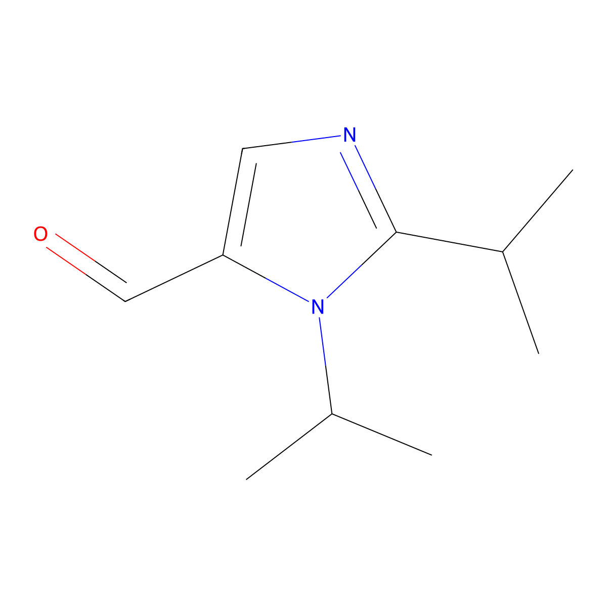 1,2-Bis(propan-2-yl)-1H-imidazole-5-carbaldehyde molecular structure, CAS 2059974-82-0