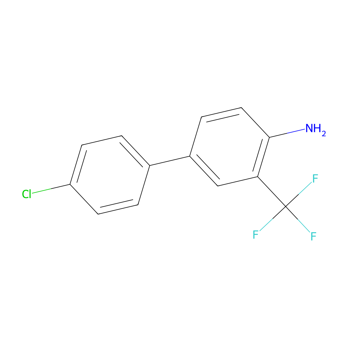 4-(4-Chlorophenyl)-2-(trifluoromethyl)aniline molecular structure, CAS 2059974-88-6