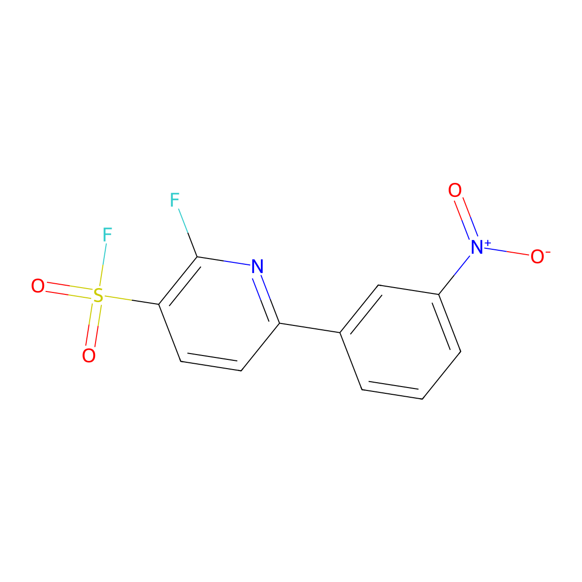 2-Fluoro-6-(3-nitrophenyl)pyridine-3-sulfonyl fluoride molecular structure, CAS 2059974-98-8