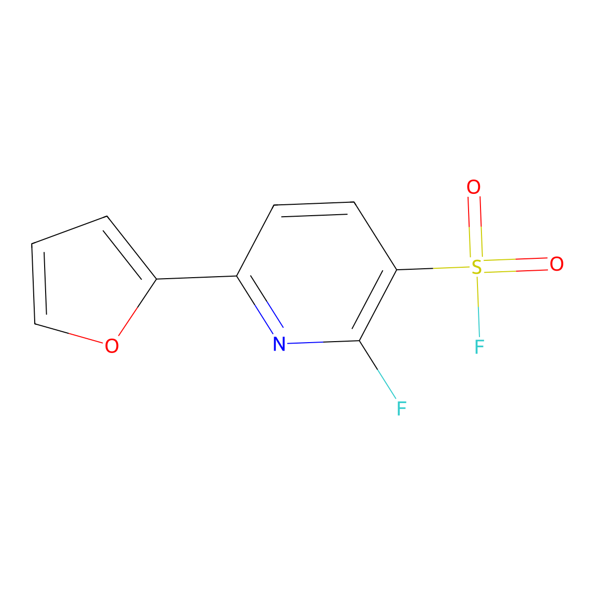 2-Fluoro-6-(furan-2-yl)pyridine-3-sulfonyl fluoride molecular structure, CAS 2059975-03-8