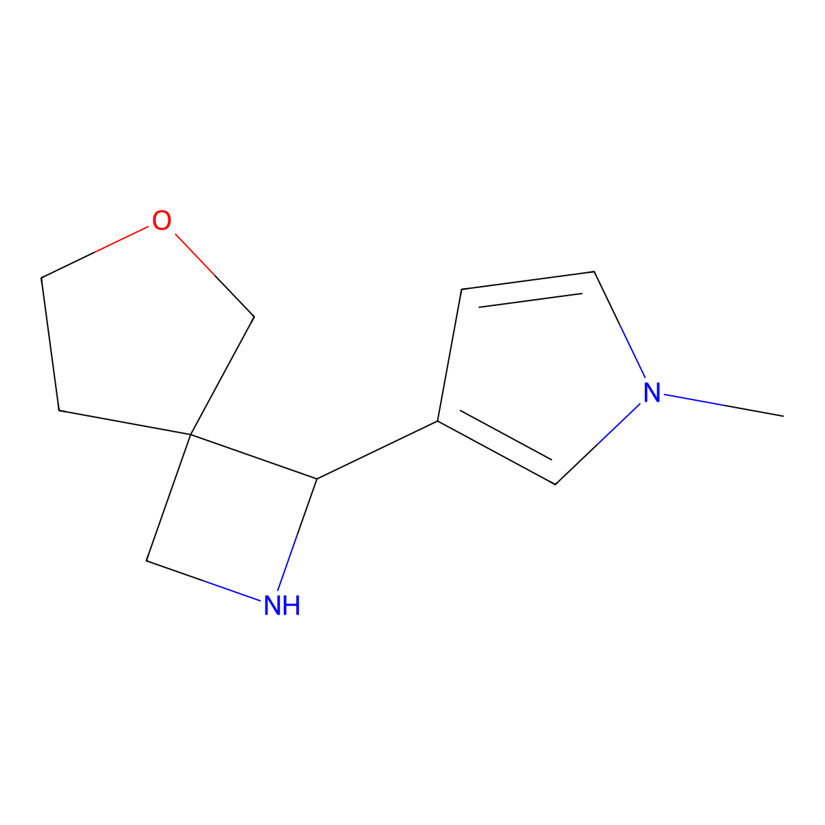 1-(1-Methyl-1H-pyrrol-3-yl)-6-oxa-2-azaspiro[3.4]octane molecular structure, CAS 2059975-05-0