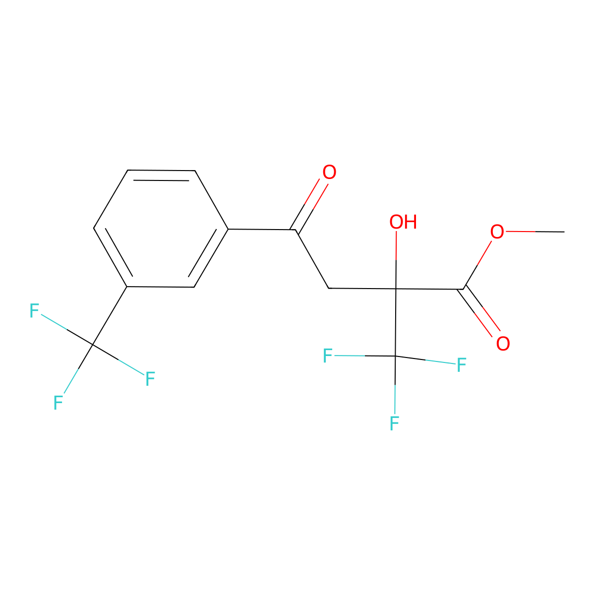 Methyl 2-hydroxy-4-oxo-2-(trifluoromethyl)-4-[3-(trifluoromethyl)phenyl]butanoate molecular structure, CAS 2059975-30-1