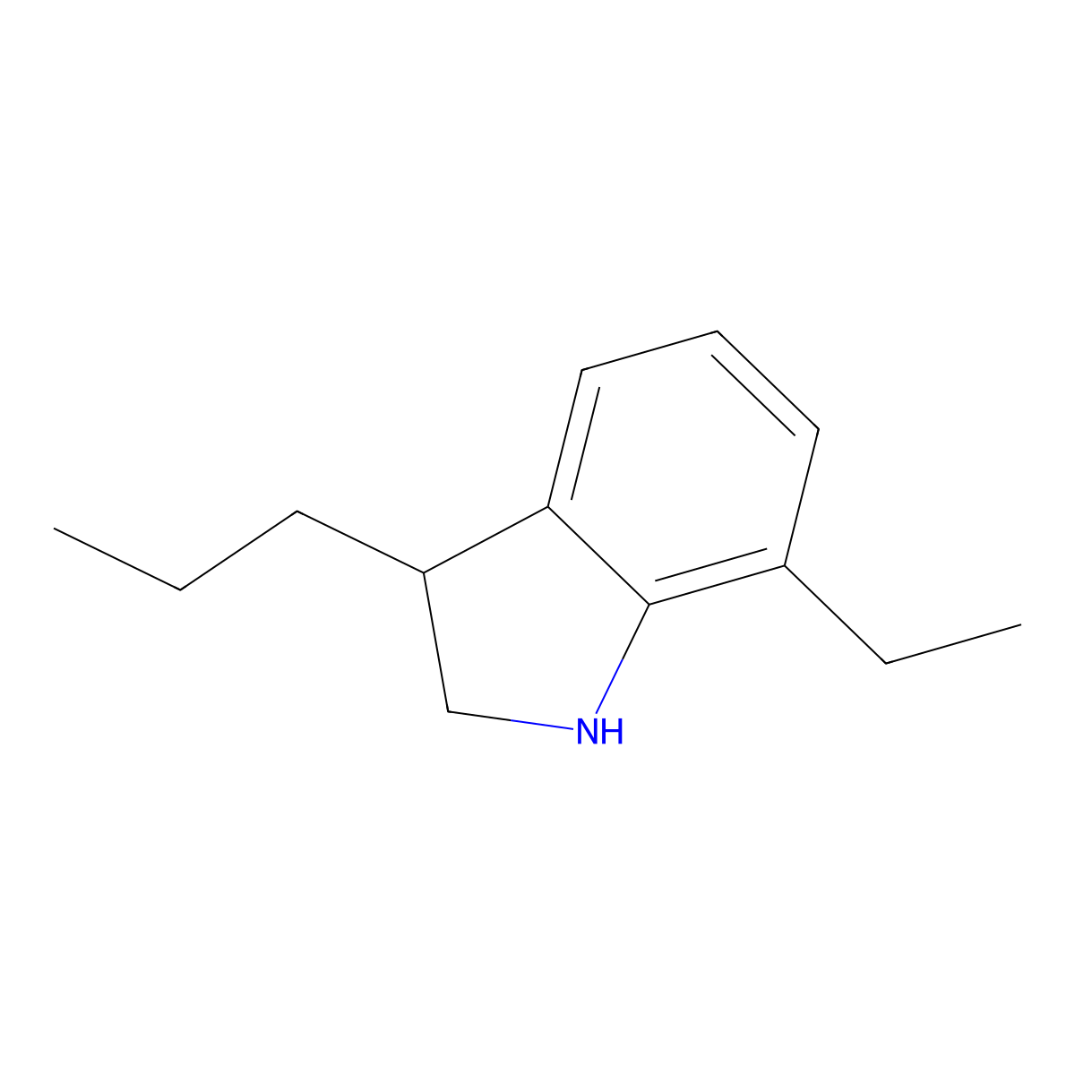 7-Ethyl-3-propyl-2,3-dihydro-1H-indole molecular structure, CAS 2059975-44-7