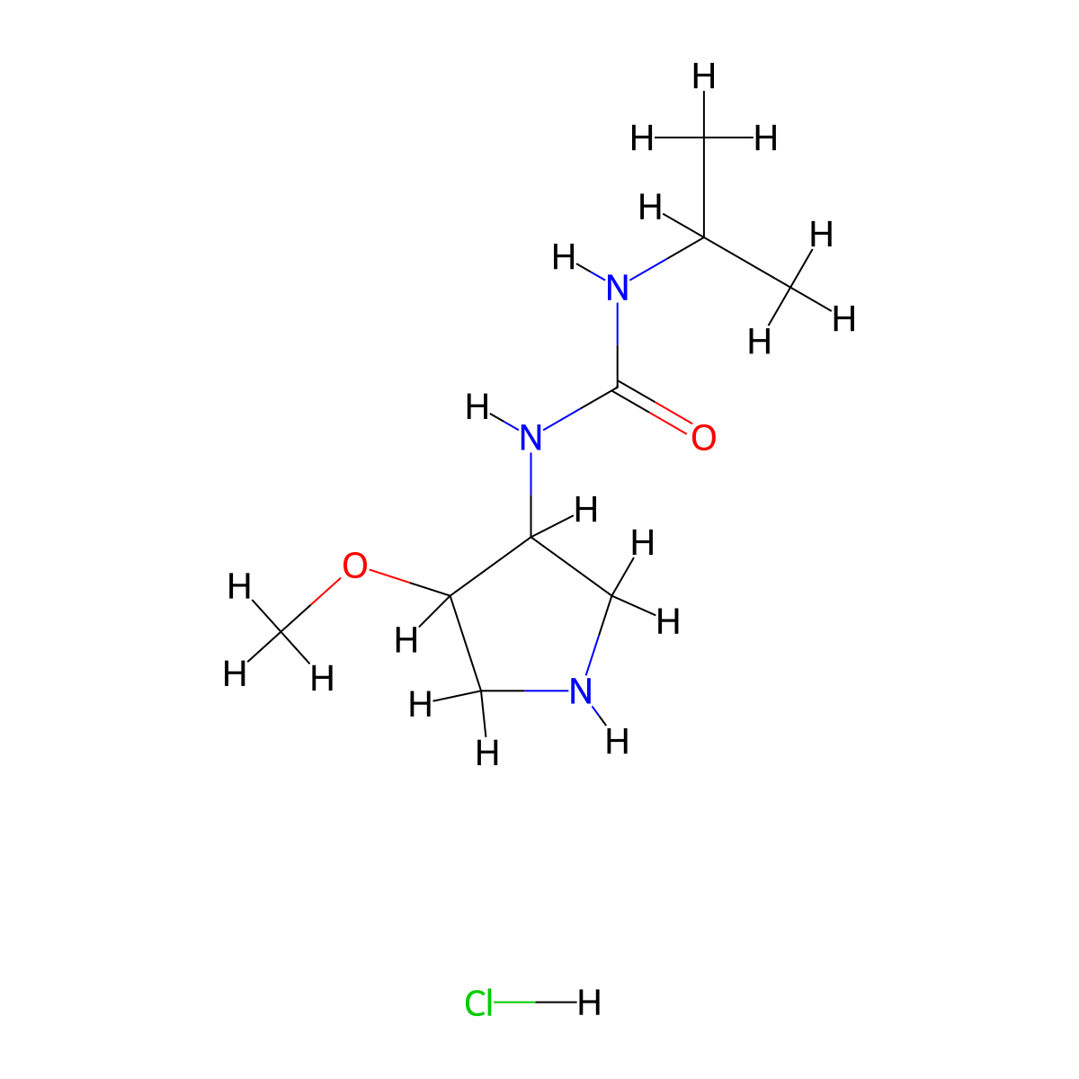 1-(4-Methoxypyrrolidin-3-yl)-3-(propan-2-yl)urea hydrochloride molecular structure, CAS 2059975-47-0