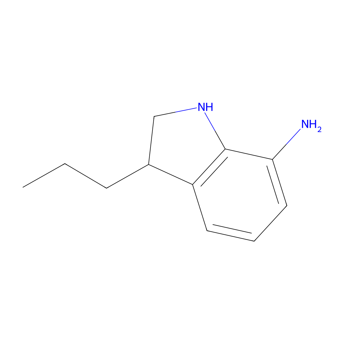 3-Propyl-2,3-dihydro-1H-indol-7-amine molecular structure, CAS 2059975-48-1