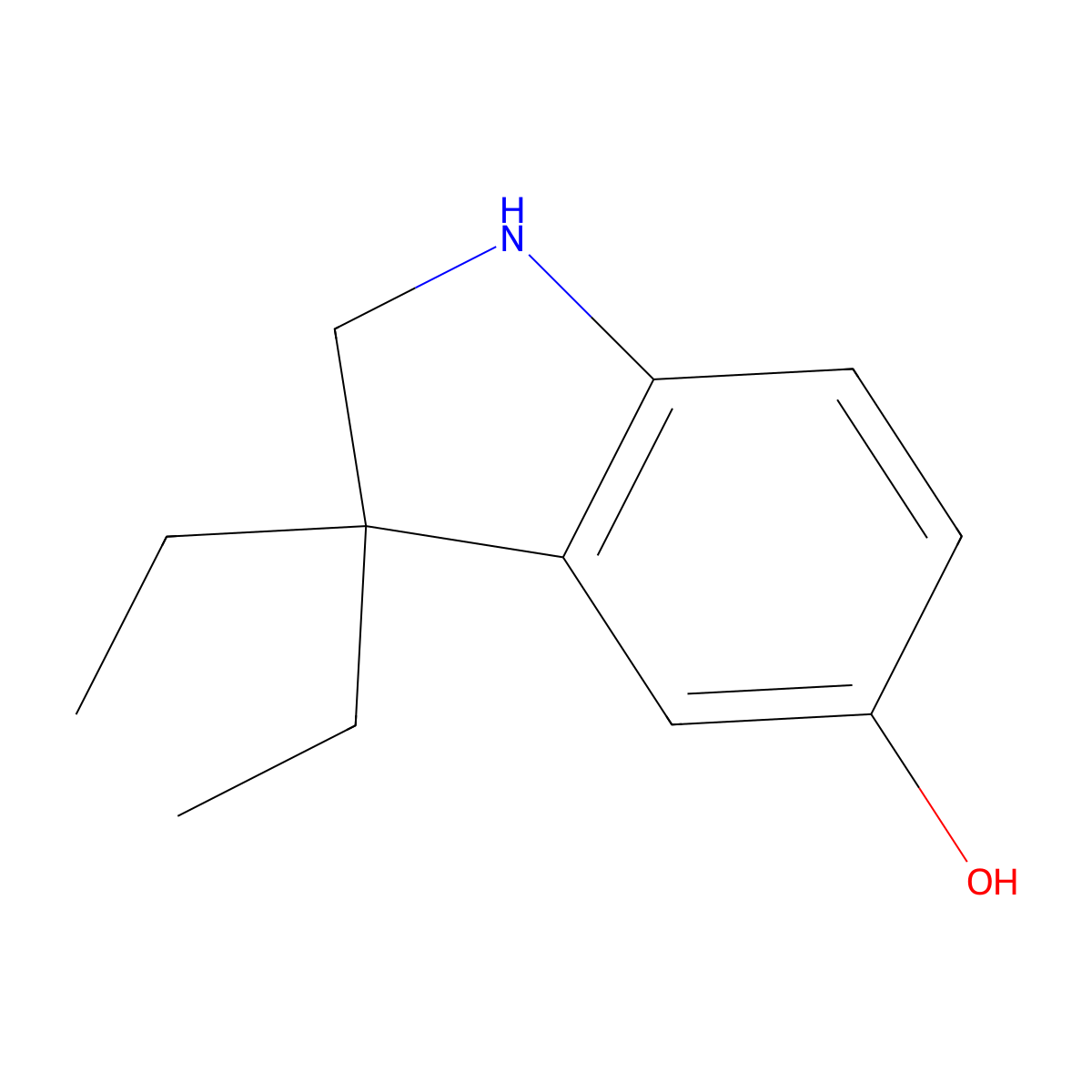 3,3-Diethyl-2,3-dihydro-1H-indol-5-ol molecular structure, CAS 2059975-51-6