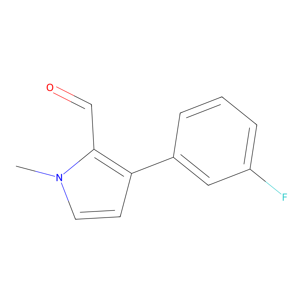 3-(3-Fluorophenyl)-1-methyl-1H-pyrrole-2-carbaldehyde molecular structure, CAS 2059975-53-8