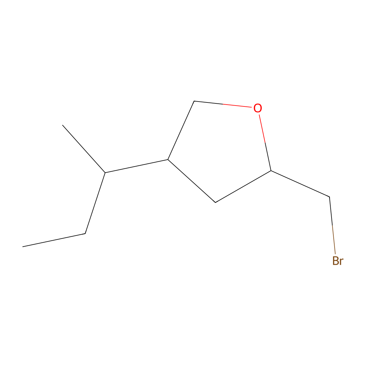 2-(Bromomethyl)-4-(butan-2-yl)oxolane molecular structure, CAS 2059975-57-2