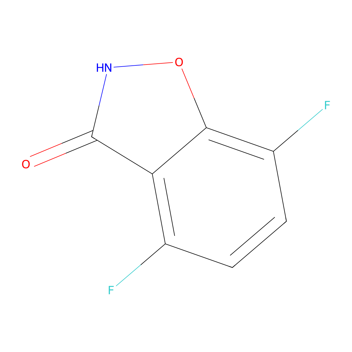 4,7-Difluoro-1,2-benzoxazol-3-ol molecular structure, CAS 2059975-58-3