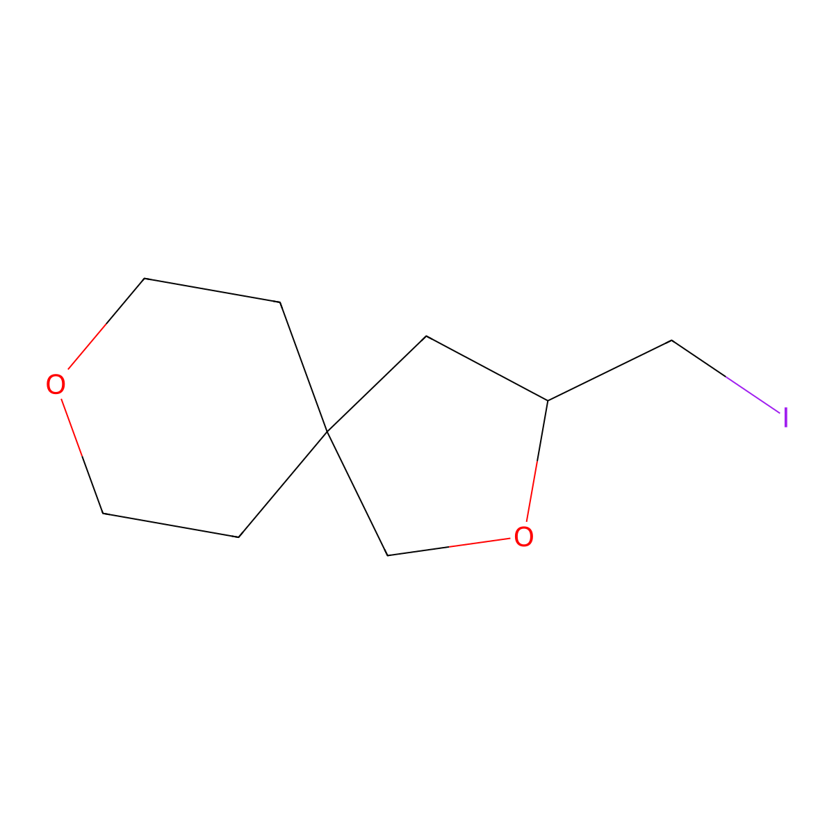 3-(Iodomethyl)-2,8-dioxaspiro[4.5]decane molecular structure, CAS 2059975-69-6