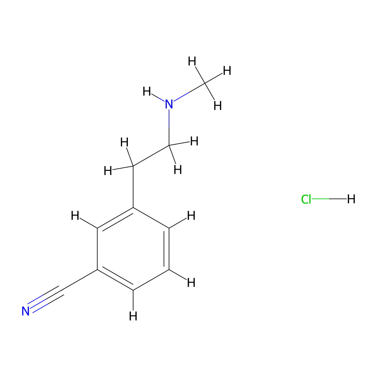 3-(2-(Methylamino)ethyl)benzonitrile hydrochloride molecular structure, CAS 2059975-79-8