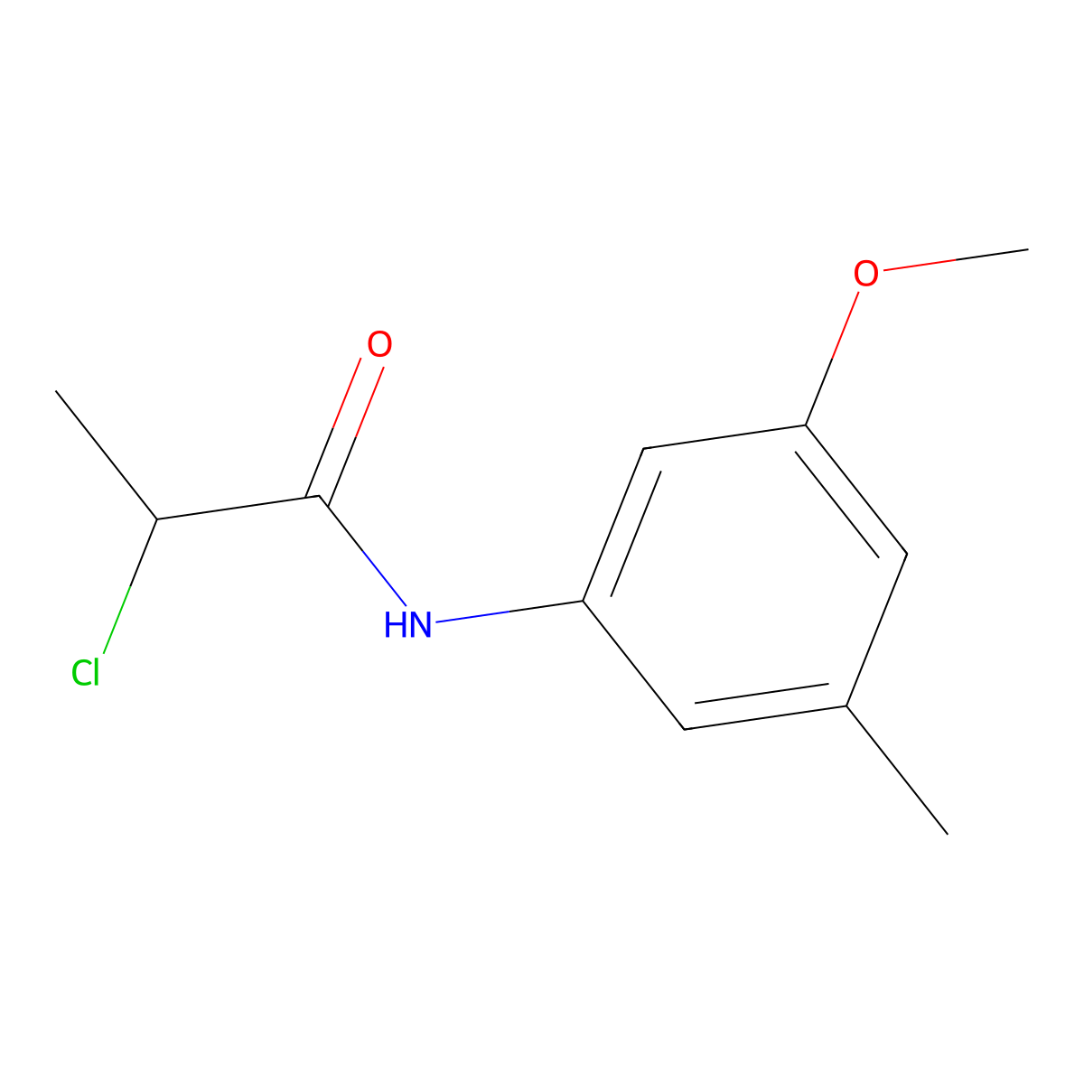 2-Chloro-N-(3-methoxy-5-methylphenyl)propanamide molecular structure, CAS 2059975-80-1