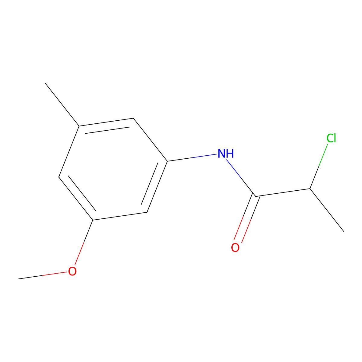 2-Chloro-N-(3-methoxy-5-methylphenyl)propanamide molecular structure, CAS 2059975-80-1