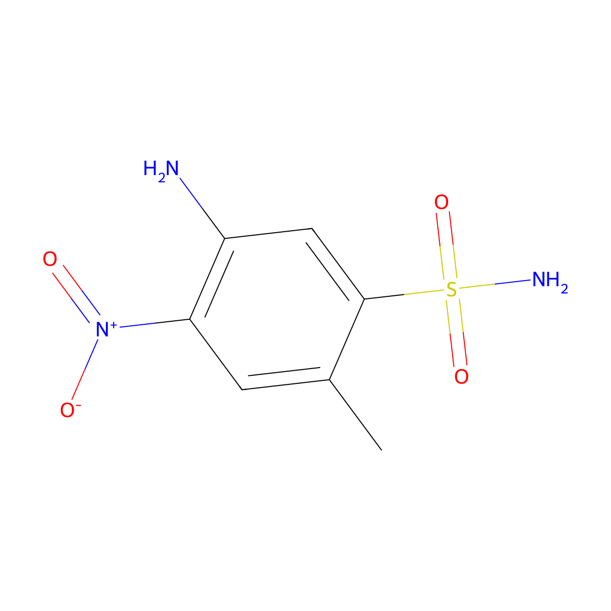 5-Amino-2-methyl-4-nitrobenzene-1-sulfonamide molecular structure, CAS 2059975-82-3