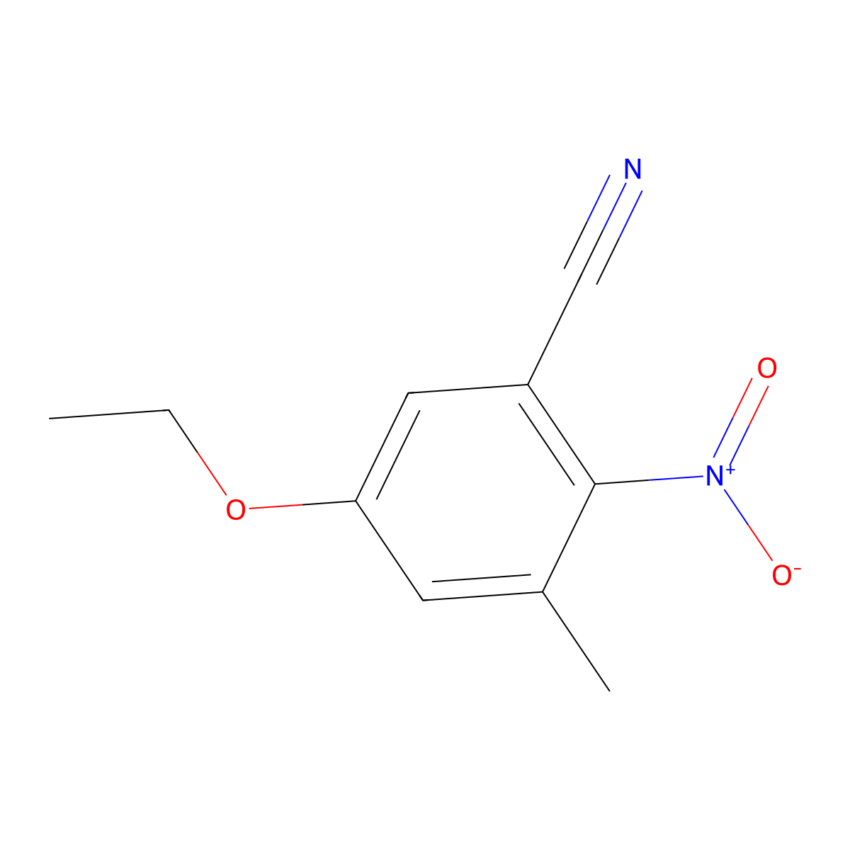 5-Ethoxy-3-methyl-2-nitrobenzonitrile molecular structure, CAS 2059975-87-8