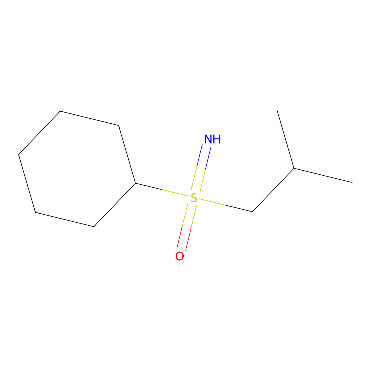 Cyclohexyl(imino)(2-methylpropyl)-lambda6-sulfanone molecular structure, CAS 2059975-88-9