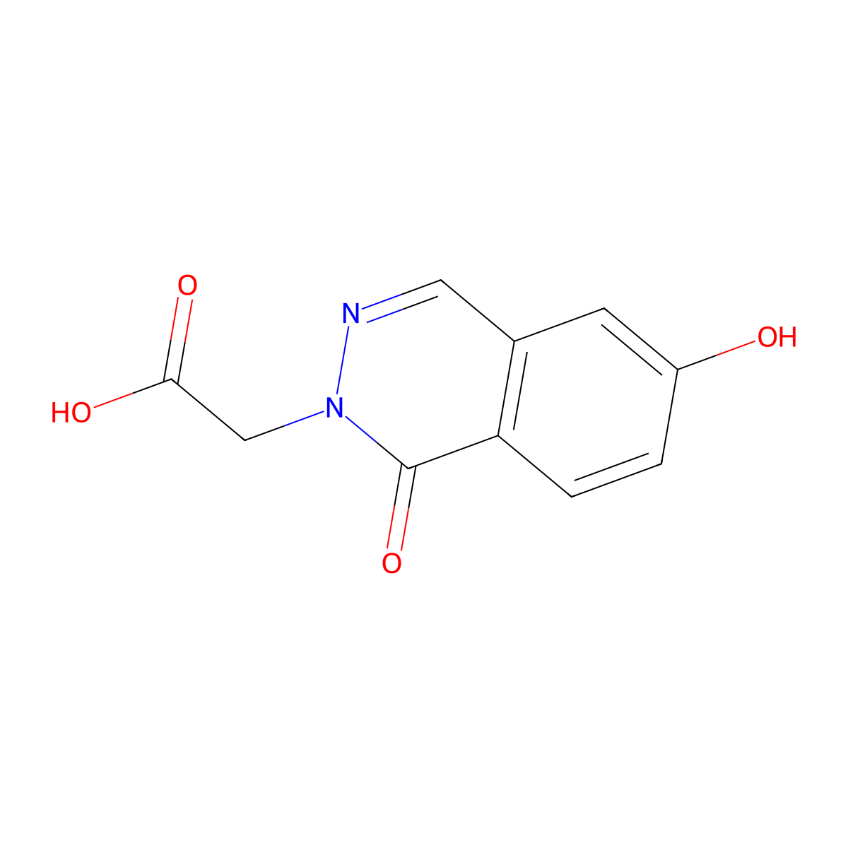2-(6-Hydroxy-1-oxo-1,2-dihydrophthalazin-2-yl)acetic acid molecular structure, CAS 2059975-93-6