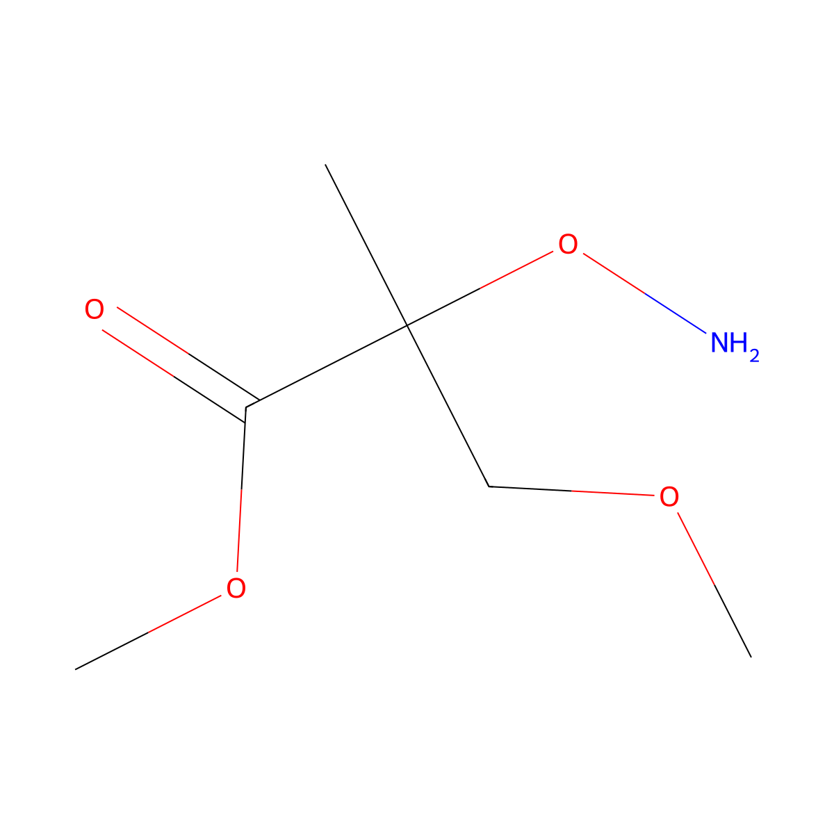 Methyl 2-(aminooxy)-3-methoxy-2-methylpropanoate molecular structure, CAS 2059975-99-2
