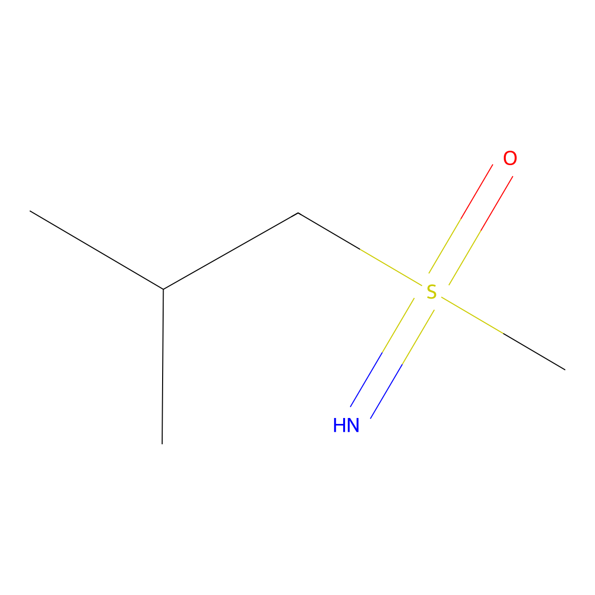 Imino(methyl)(2-methylpropyl)-lambda6-sulfanone molecular structure, CAS 2059976-02-0