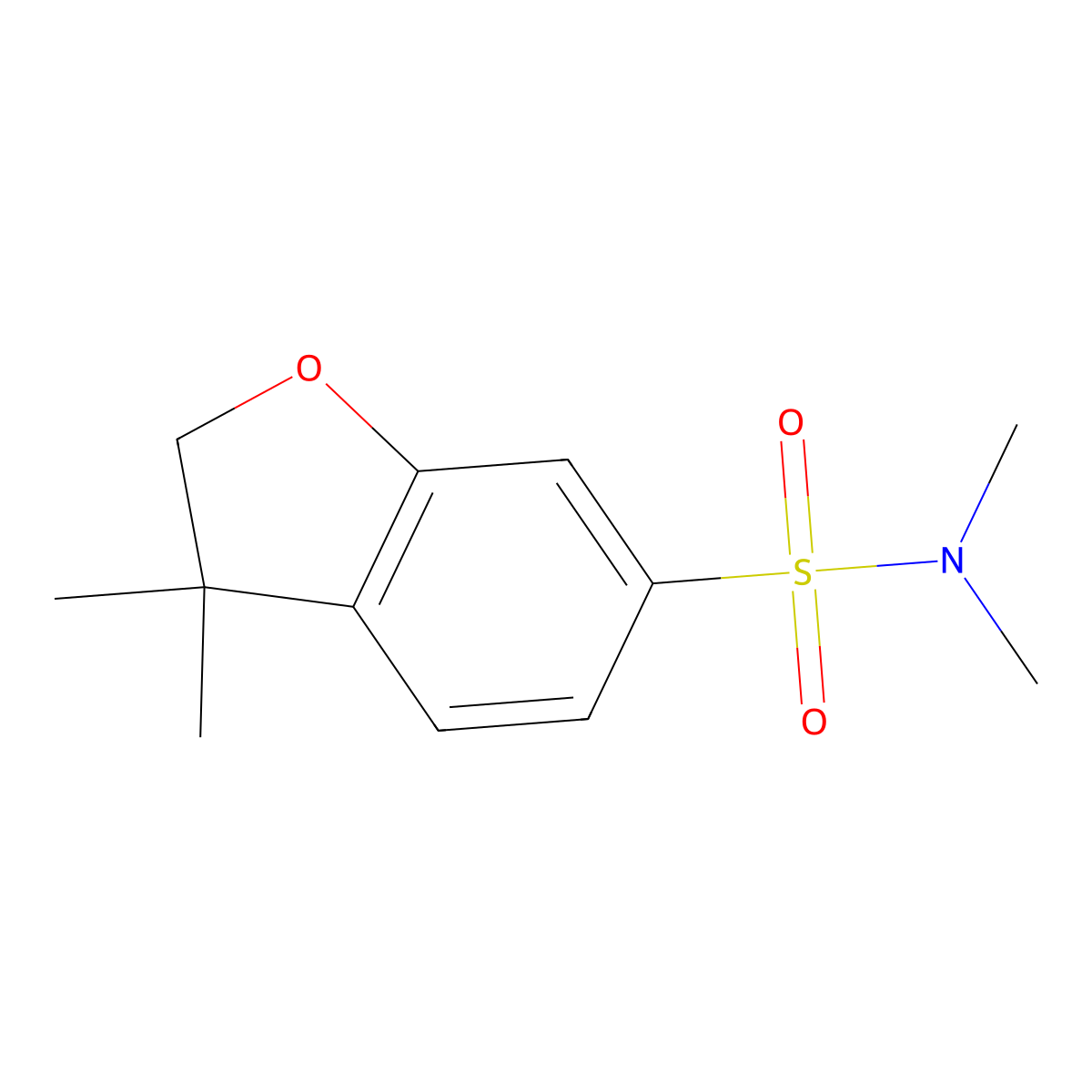 N,N,3,3-Tetramethyl-2,3-dihydro-1-benzofuran-6-sulfonamide molecular structure, CAS 2059976-05-3