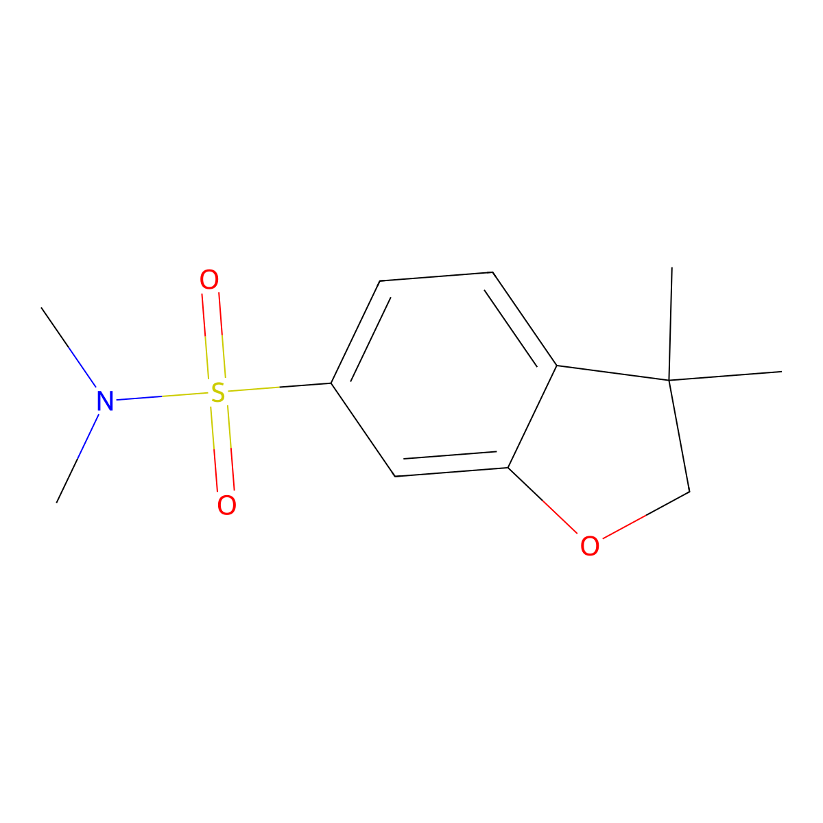 N,N,3,3-Tetramethyl-2,3-dihydro-1-benzofuran-6-sulfonamide molecular structure, CAS 2059976-05-3