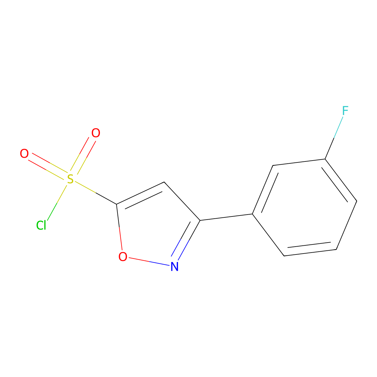 3-(3-Fluorophenyl)-1,2-oxazole-5-sulfonyl chloride molecular structure, CAS 2059976-11-1