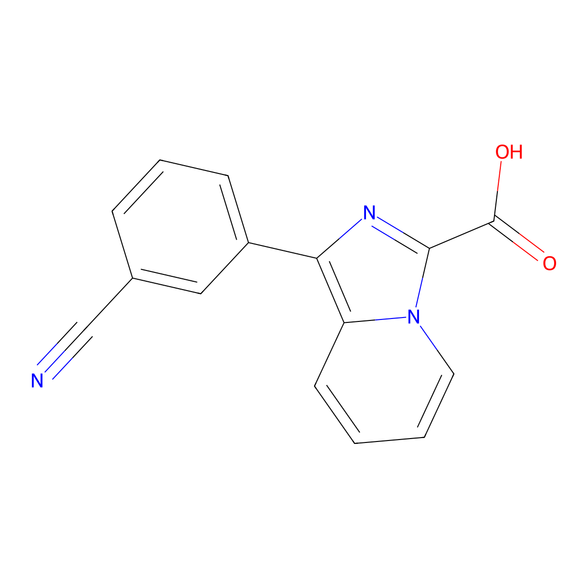 1-(3-Cyanophenyl)imidazo[1,5-a]pyridine-3-carboxylic acid molecular structure, CAS 2059976-13-3