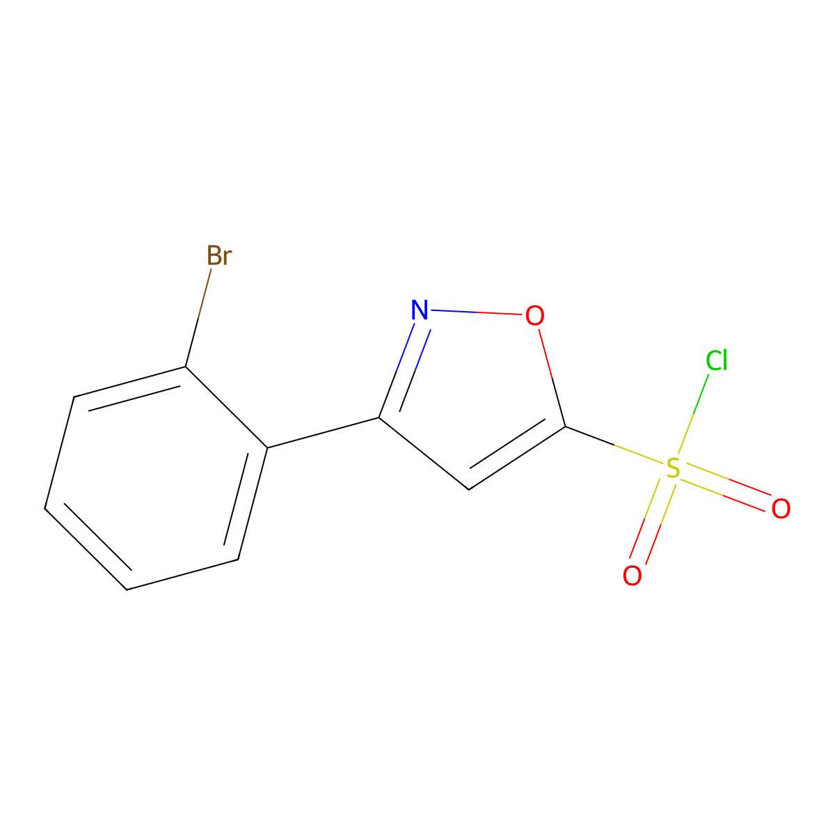 3-(2-Bromophenyl)-1,2-oxazole-5-sulfonyl chloride molecular structure, CAS 2059976-15-5