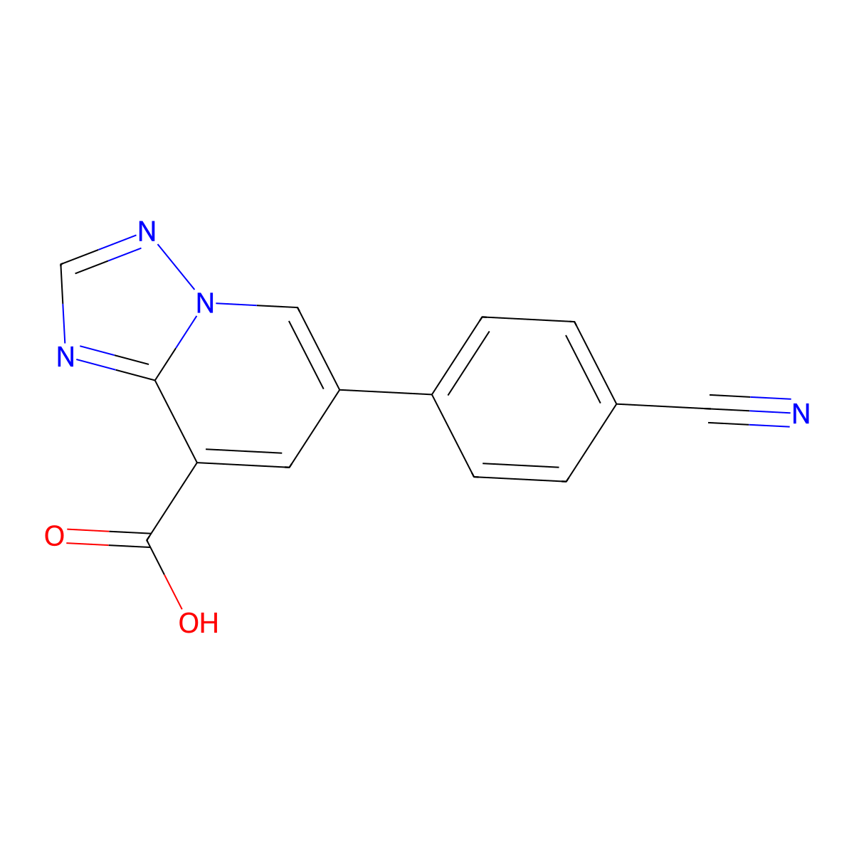 6-(4-Cyanophenyl)-[1,2,4]triazolo[1,5-a]pyridine-8-carboxylic acid molecular structure, CAS 2059976-17-7