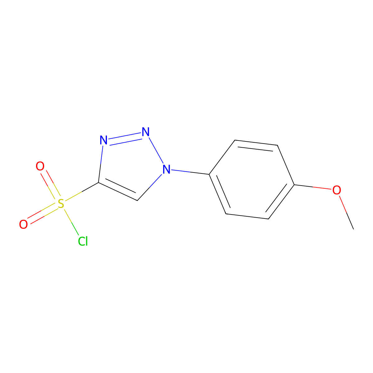 1-(4-Methoxyphenyl)-1H-1,2,3-triazole-4-sulfonyl chloride molecular structure, CAS 2059976-23-5