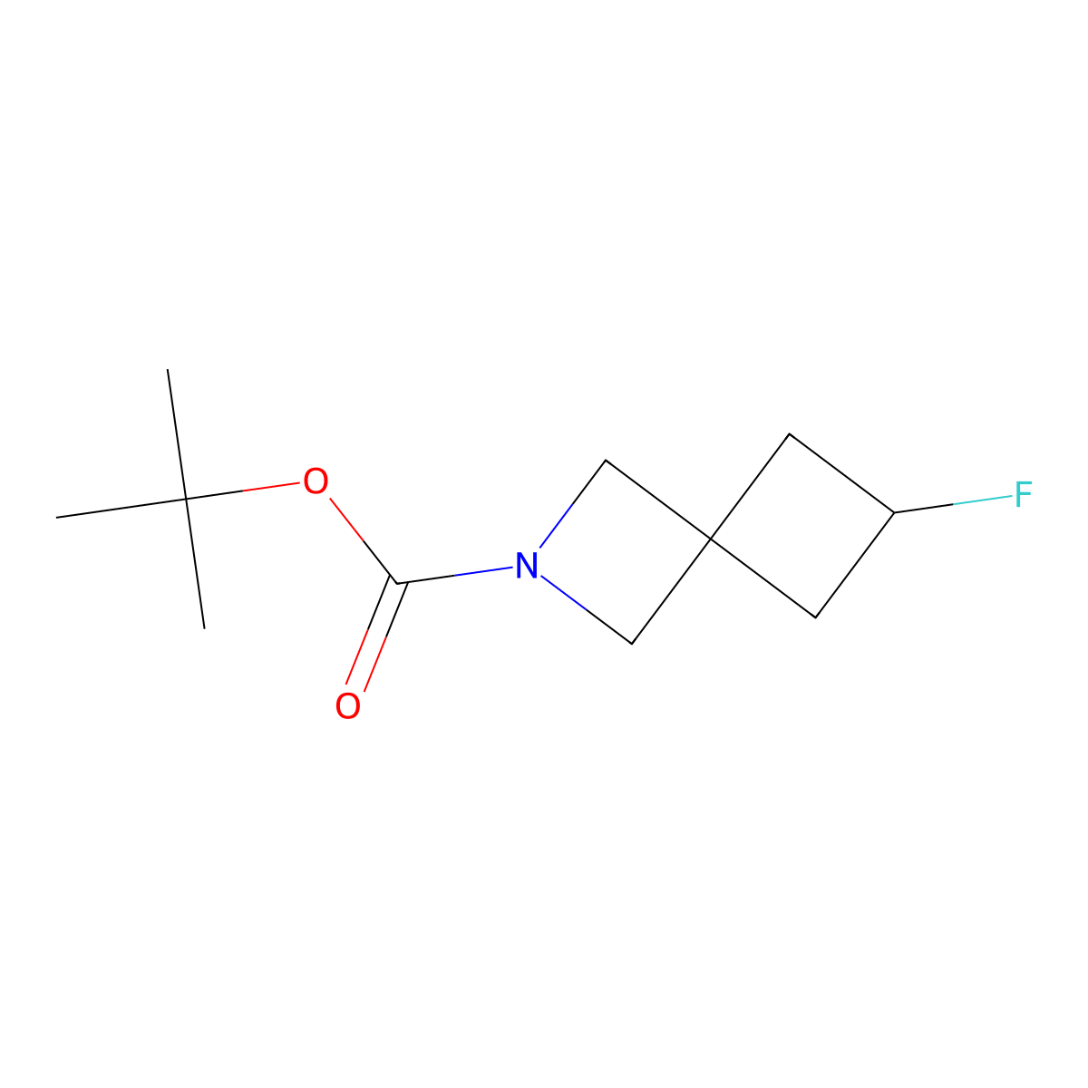 Tert-butyl 6-fluoro-2-azaspiro[3.3]heptane-2-carboxylate molecular structure, CAS 2059985-97-4